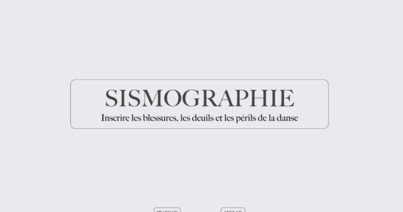 Bannière du site web Sismographie