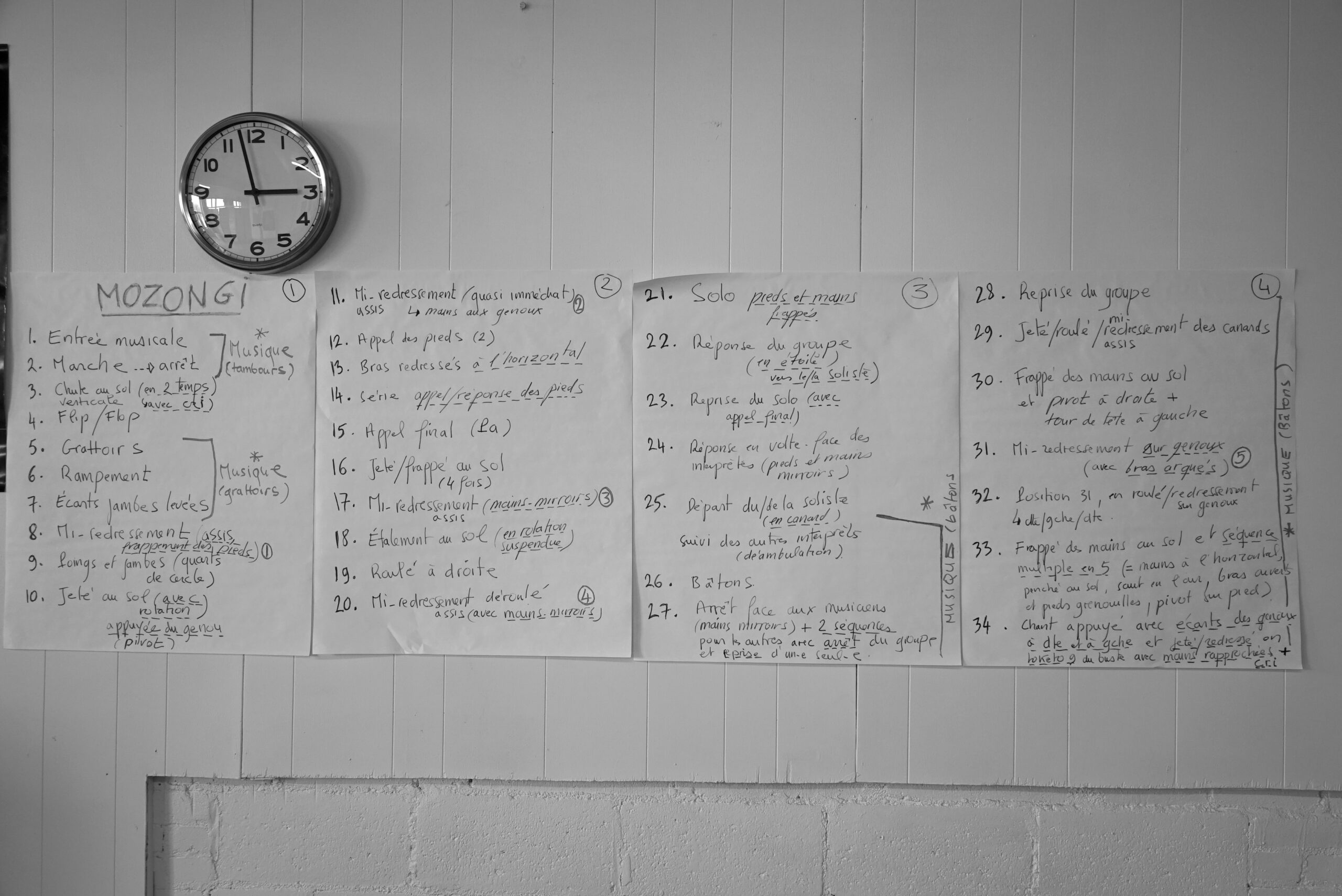 partition de Mozongi, photo : Mathi LP, Espace Perreault Transmissions chorégraphiques